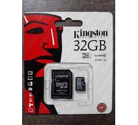 Kingston – Carte mémoire microSDHC UHS‑I – UHS Class 1 / Class 10 – 32 Go – Adaptateur SD inclus