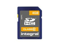 Integral 4GB SDHC CLASS 10 MEMORY CARD, 4 Go, SD, UHS-I, 20 Mo/s, Class 1 (U1), Bleu INSDH4G10V1