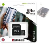 Kingston Technology Canvas Select Carte micSDXC Plus 100R A1 C10 de 64 Go + ADP