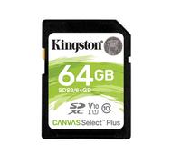 Carte Mémoire Kingston Canvas Select Plus SD Classe 10 UHS-I, SDS2/64GB