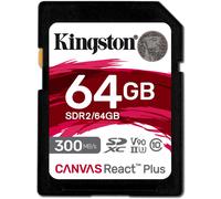 Kingston Canvas React Plus Carte SD 64 GB Class 10 UHS-II