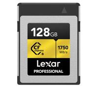Lexar Carte mémoire Professionnelle CFexpress Type B 128 Go Gold Series, jusqu'à 1750 Mo/s en Lecture, Enregistrement vidéo Brut 8K, Prend en Charge PCIe 3.0 et NVMe (LCXEXPR128G-RNENG)