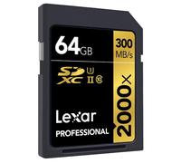Carte mémoire Lexar carte sd pro 128 go 2000xo 300 mo/s