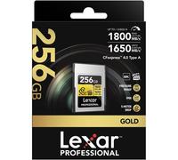 Carte mémoire Lexar CFexpress PRO Type A Gold série 4.0 256 Go R1800/W1650 Mo/s - VPG400 | ✅Score & Win