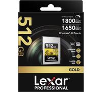 Carte mémoire Lexar CFexpress PRO Type A Gold série 4.0 512 Go R1800/W1650 Mo/s - VPG400 | ✅Livraison gratuite à partir de 100 €