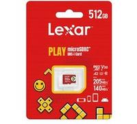 Lexar Carte mémoire microSDXC Cards Play UHS-I 512 Go Rouge