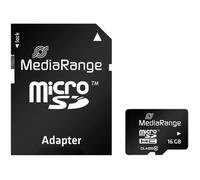 Carte mémoire - MEDIARANGE - MR958 - 16 Go - MicroSDHC - Classe 10 - Noir