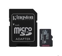 Kingston Carte mémoire microSDXC Industrial 64 Go – A1 V30 UHS-I U3 Class10 (adaptateur SD inclus)