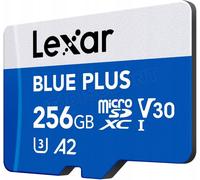 Lexar Carte microSDXC Blue Plus UHS-I 170 Mo/s A2 U3 V30 avec adaptateur SD 256 Go