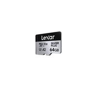 Lexar Carte microSDXC Silver Plus UHS-1 64 Go V30 R205/W100 Mo/s