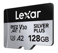 Lexar Carte microSDXC SILVER PLUS 128 Go Professionnel A2 V30 UHS-I + Adaptateur SD