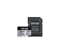 Lexar Carte microSDXC Silver Plus UHS-1 64 Go V30 R205/W100 Mo/s