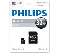 PHILIPS 32GO MICRO SD SDHC CARTE MÈMOIRE CLASS 10 + ADAPTATEUR SD - BLISTER