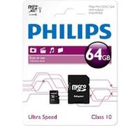 Carte mémoire micro SD Philips Carte Mémoire Micro SD Class 10 64 Go