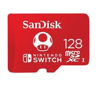 Carte mémoire micro SD SanDisk 128 Go rouge pour Nintendo Switch - UHS-I U3 - microSDXC