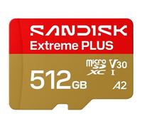 Carte mémoire micro SD Sandisk Carte microSDXC UHS-I SANDISK Extreme Go, 512 Go, jusqu''a 250 Mo/s en lecture et 170 Mo/s en ecriture, 5K, 4K UHD