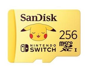 Carte mémoire micro SD SanDisk Pokémon 256 Go Jaune pour Nintendo Switch Jaune A