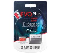 Carte Mémoire Micro SD SDXC SAMSUNG EVO PLUS 64 Go ( dispo aussi 32 128 256 Gb )