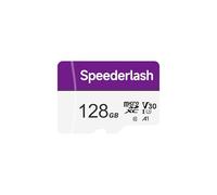 Carte mémoire micro SDXC 128 Go - Speederlash Camera Plus carte TF avec adaptateur, U3, V30, vitesse de lecture jusqu'à 90 Mo/s, support vidéo 4K UHD et 5K, classé A1, étanche, pour caméra de sécurité