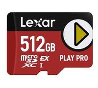 Carte mémoire micro SDXC™ Lexar® Express Play Pro 512 Go compatible Nintendo Switch 2 Rouge, Noir, Blanc, Jaune
