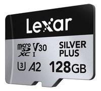 Carte mémoire Micro SDXC Lexar Plus 128 Go Noir et argent noir / argent E