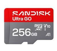 Carte mémoire micro SDXC SANDISK Ultra GO microSD 256 Go UHS-I A1 V10 jusqu'à 190Mb/s Compatible avec Android™ smartphones tablets, laptops (macOS 10.13+, Windows® 10+)