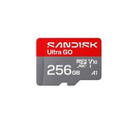 Carte mémoire micro SDXC Ultra GO microSD 256 Go UHS-I A1 V10 jusqu'à 190Mb/s Compatible avec Android smartphones tablets, laptops (macOS 10.13+,