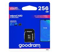 Carte mémoire Microcard 256 Go micro SD XC UHS-I classe 10 + adaptateur SD