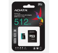 CARTE MÉMOIRE MICROSD 512 Go KL.10 UHS-I AUSDX512GUI3V30SA2-RA1