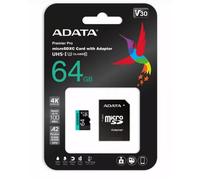 CARTE MÉMOIRE MICROSD 64 Go KL.10 UHS-I U3 AUSDX64GUI3V30SA2-RA1