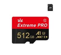 Carte mémoire MicroSD avec adaptateur SD gratuit, carte mémoire Flash Mini SD, A2 PRO - 512 GB - Noir - 512gb-c Color