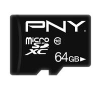 PNY Performance Plus Carte Mémoire microSDXC 64 Go, Classe 10 + Adaptateur SD