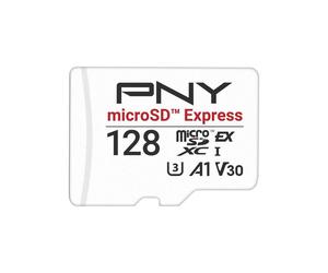 Carte mémoire microSD PNY microSD Express 128 Go microSDXC U3 V30 A1 Noir