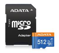 Carte Mémoire MicroSDHC 512 Go ADATA UHS-I CL10 100/20 MB/s avec Adaptateur
