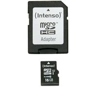 Carte microSDHC Intenso Premium 16 GB Class 10, UHS-I avec adaptateur SD
