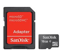 Carte Mémoire MicroSDHC SanDisk 16 Go avec Adaptateur Classe 4 (SDSDQM-016G-B35A)