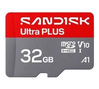 SanDisk Carte microSDHC Ultra Plus 32 Go UHS-I Gris, Rouge, Blanc