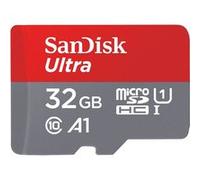 Carte mémoire microSDHC Ultra 32 Go + Adaptateur SD SanDisk Gris et rouge Gris et rouge E