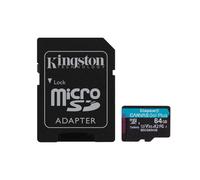 Carte mémoire microSDXC - KINGSTON - Canvas Go Plus - 64GB - 200MB/s - U3 V30 A2