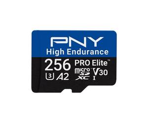 Carte mémoire microSDXC PNY PRO Elite High Endurance 256 Go UHS-I A2 Noir