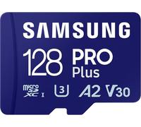 Carte Mémoire MicroSDXC, Pro Plus MB-MD128SA/EU, 128 Go, vitesse de lecture jusqu`à 180 Mo/s, fournie avec adaptateur SD