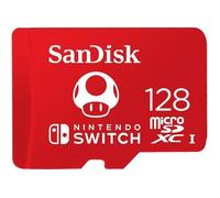 Carte mémoire microSDXC SanDisk 128 Go pour Nintendo Switch - Rouge - Vitesse de lecture 100 Mo/s