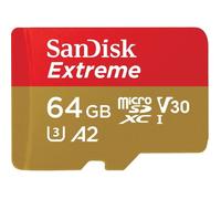 Carte Mémoire microSDXC SanDisk Extreme 64 Go + Adaptateur SD avec Performances