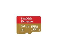 Carte mémoire microsdxc sandisk extreme 64 go classe 10 uhs-i u3 avec une vitesse de lecture allant jusquà 60 mo s (sdsdqxn-064