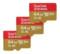 Carte Mémoire microSDXC - SanDisk - Extreme - 64 Go - Vitesse 170 Mo/s - Classe 10 U3 V30