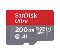 Carte Mémoire microSDXC SanDisk Ultra 200 Go Classe 10 UHS-I pour Android avec une Vitesse Allant jusqu'à 90 Mo/s + Adaptateur SD