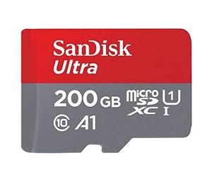 Carte Mémoire microSDXC SanDisk Ultra 200 Go Classe 10 UHS-I pour Android avec une Vitesse Allant jusqu'à 90 Mo/s + Adaptateur SD