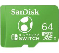 Carte mémoire microSDXC SanDisk Yoshi 64 Go Vert pour Nintendo Switch