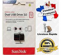 Clé USB Ultra Dual - SANDISK - 32Gb - 3.0 - Noir