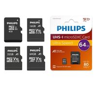 Carte mémoire Philips micro SDHC/XC : 64Go CL10 + Adaptateur / 1